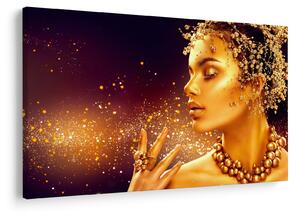 Obraz - Zlatý makeup (90x60 cm)