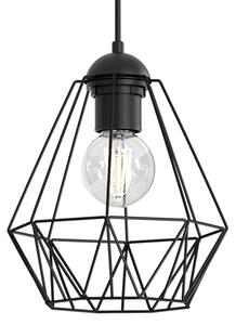 Luster na lanku BERGEN 1xE27/60W/230V čierna