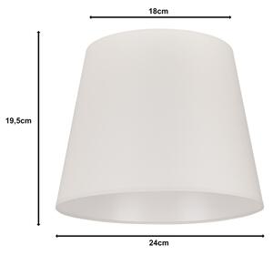 Duolla - Tienidlo k stolnej lampe CLASSIC M E27 pr. 24 cm krémová
