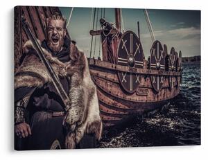 Obraz - Vikingský bojovník (70x50 cm)