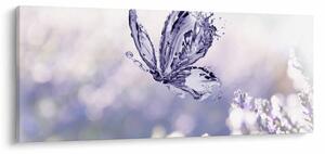 Obraz - Motýľ a levanduľa (120x50 cm)
