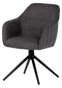 Autronic Otočná JEDÁLENSKÁ STOLIČKA s madlom - tmavo šedá - 59 x 85 x 63 cm
