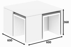 Sada konferenčných stolíkov Laoise 60 cm biela