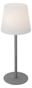 Stolná lampa sivá nabíjateľná vrátane LED a stmievača IP54 - Jude