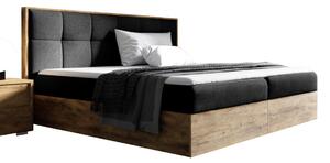 Manželská posteľ ISABELA, 120x200, dub lancelot/čierna