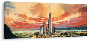 Obraz - Maľované mesto (120x50 cm)