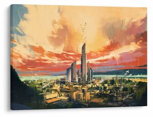 Obraz - Maľované mesto (70x50 cm)