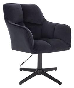LuxuryForm DESIGN Kreslo AMALFI VELUR na čiernom kríži - čierne