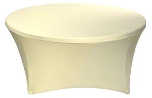 TENTino Elastický obrus STANDARD na okrúhly stôl 180 cm Farba obrusu: KRÉMOVÁ / IVORY