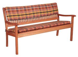 Doppler OPIERKA na 2-miestnu lavicu 110 x 30 x 6 cm hnedá/oranžová