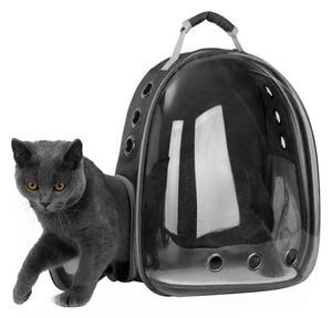 Purlov Prepravná taška batoh na prepravu mačky aj psíka rozkladacia čierna