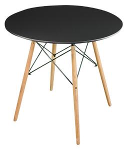 Jedálenský stôl v škandinávskom štýle okrúhly - čierny