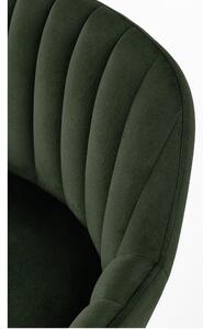 Barová stolička JUANA orech/tmavozelená
