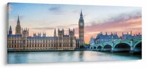 Obraz - Londýn v pastelových farbách (120x50 cm)