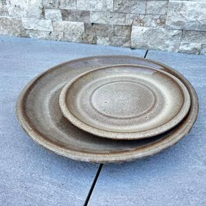Podmiska pod kvetináč – Brúsený bronz so vzorom 17 cm