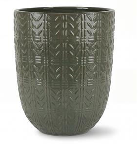 Keramický kvetináč Mercure - Khaki XL (39 x 51 cm)