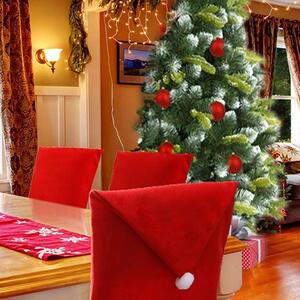 Vianočné návleky na stoličky 4 kusy Červená