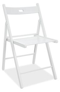 Signal Drevená skladacia stolička SMART II biela