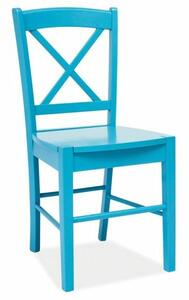 Signal Jedálenská drevná stolička CD-56 modrá