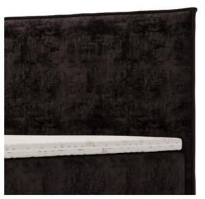 Posteľ s matracom a topperom SIDO čierna, 160x200 cm