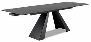 Signal Stôl SALVADORE CERAMIC šedá MARMUR/čierny matný (160-240)X90
