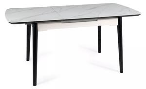 Signal Jedálenský stôl APOLLO, MATNÁ BIELA/čierny rám 120(160)X80