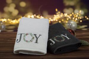 Bavlnený vianočný uterák čierny JOY Čierna