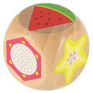 KIK Montessori dřevěná hra Ježek s ovocem – navlékání a balanční hra pro děti 3