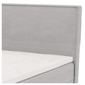 Posteľ s matracom a topperom HUGO sivá, 160x200 cm