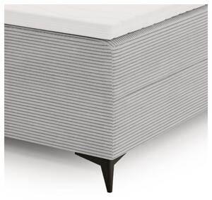 Posteľ s matracom a topperom HUGO sivá, 160x200 cm