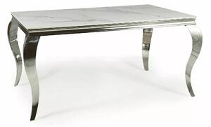 Signal PRINCE CERAMIC jedálenský stôl BIELA CALACATTA/CHROME 150X90