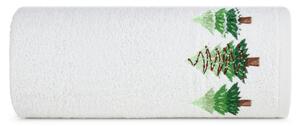 Bavlnený vianočný uterák biely s jedličkami Šírka: 50 cm | Dĺžka: 90 cm