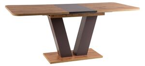 Signal PLATON jedálenský stôl wotan dub / HNEDÁ 136(176)X80 IN