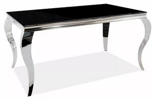 Signal Jedálenský stôl PRINCE BLACK/CHROME 180X90
