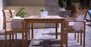 TEXIM GARDEN III. - záhradný jedálenský stôl GARDEN I. + 4 x kreslo STUCKING/NEW