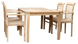TEXIM GARDEN III. - záhradný jedálenský stôl GARDEN I. + 4 x kreslo STUCKING/NEW