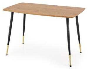 Jedálenský stôl TRAPULAS dub zlatý/čierna