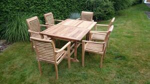 TEXIM BALI I - záhradný jedálenský stôl + 6 x kreslo STUCKING/NEW