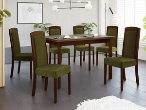 Rozkladací jedálenský stôl so 6 stoličkami - AL26, Morenie: sonoma - L, Poťahové látky: Hygge D20 Mirjan24 5903211292866