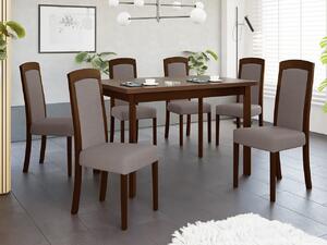 Rozkladací jedálenský stôl so 6 stoličkami - AL26, Morenie: sonoma - L, Poťahové látky: Zetta 300 Mirjan24 5903211292934