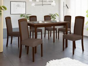Rozkladací jedálenský stôl so 6 stoličkami - AL26, Morenie: sonoma - L, Poťahové látky: Kronos 7 Mirjan24 5903211292880