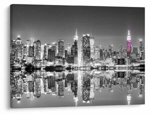 Obrázok - New York a fialový mrakodrap (70x50 cm)