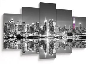 Obrázok - New York a fialový mrakodrap (150x105 cm)