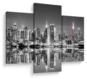 Obrázok - New York a fialový mrakodrap (90x60 cm)