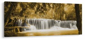 Obraz - Vodopád, vintage (120x50 cm)