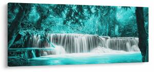 Obraz - Modrý vodopád (120x50 cm)