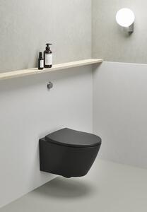 GSI MODO závesná WC misa, Swirlflush, 37x52 cm, čierna dual-mat