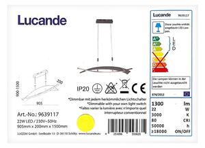 Lucande Lucande - LED Stmievateľný luster na lanku MARIJA LED/22W/230V LW0412 + záruka 3 roky zadarmo