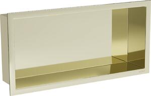 Mexen X-Wall-R, polička na zapustenie na obklad s golierom 45 x 20 cm, zlatá lesklá, 1950452010