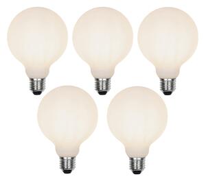 Sada 5 E27 3-stupňových stmievateľných LED žiaroviek G95 matné 5W 550 lm 2700K